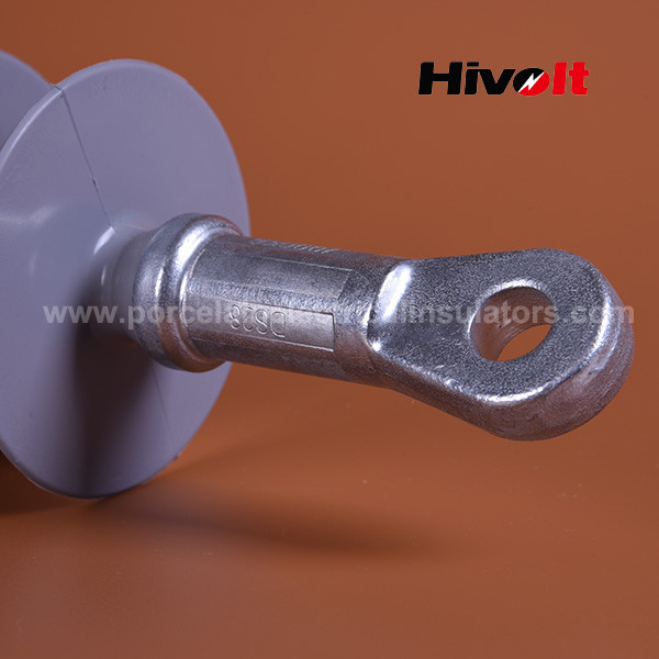 Isolateur composé en caoutchouc de silicone du cul-de-sac 25kv avec la langue et le matériel de connexion de chape