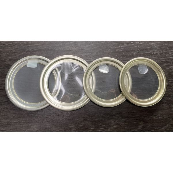 Round Aluminum Easy Open Lid Customized Dog Food Can Caps