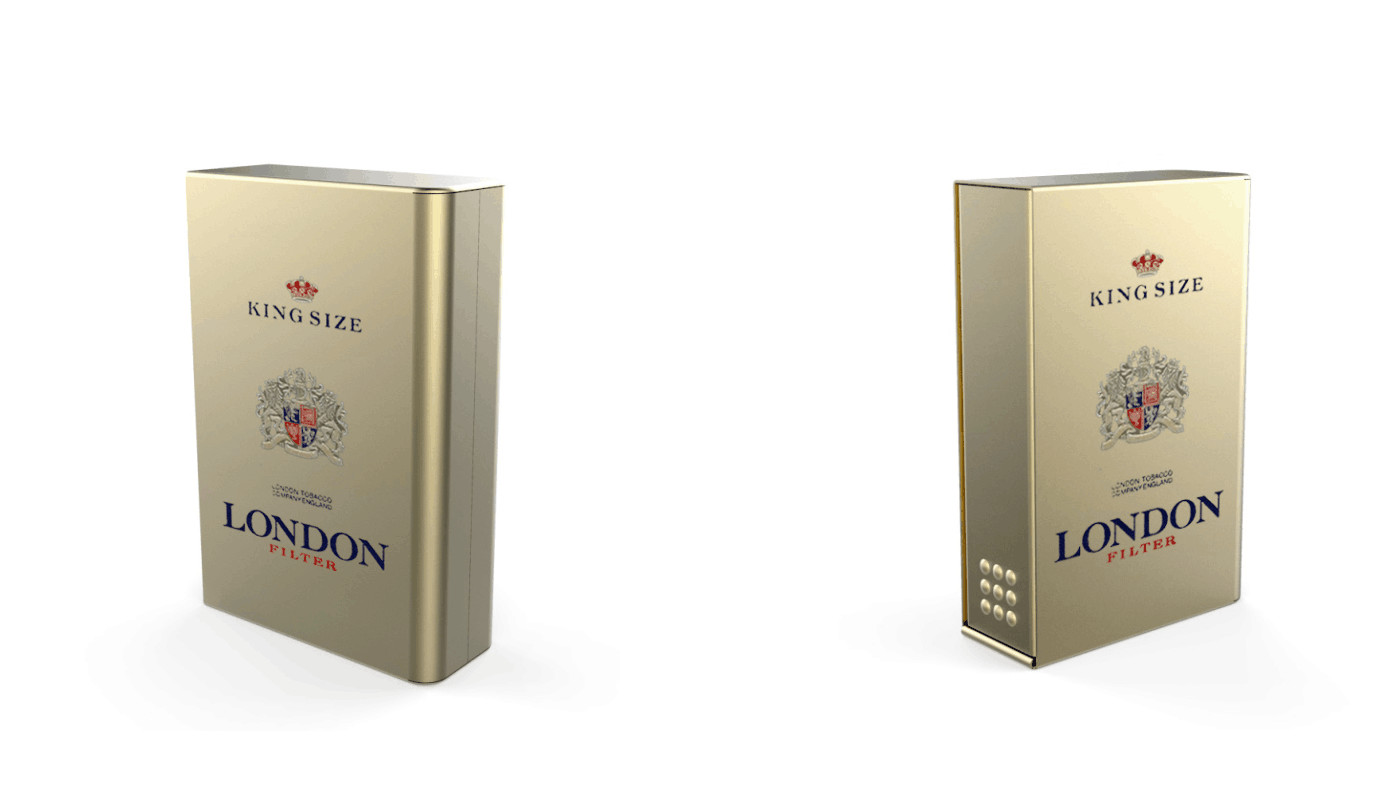 Fancy Custom Decoratived Cigarette Tin Can / Metal Tin Box Food Grade