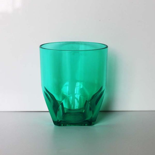 Reusable San Plastic Whisky Glasses 12oz Acrylic Drink Glasses Tumblers Flat Bottom