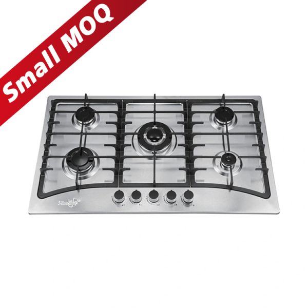 Five Burner Built In 86cm Gas Cooktop Supplier 201 Stainless Steel Corrosion