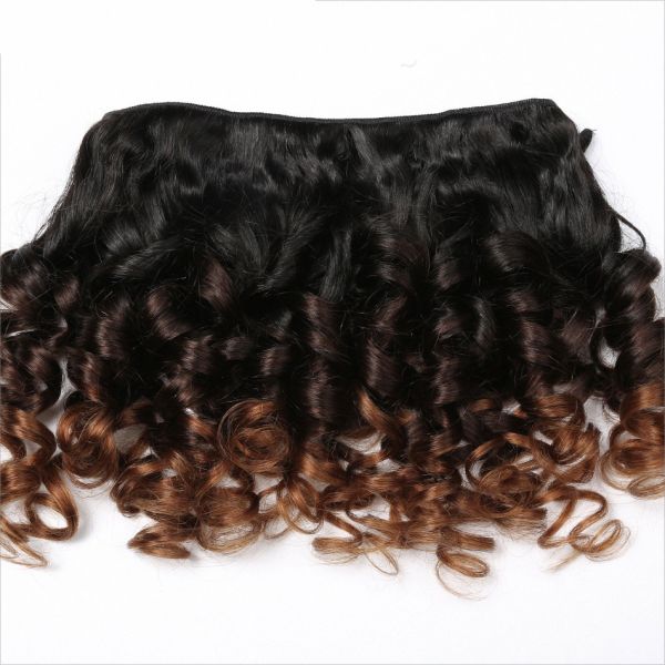 1B/4/27 3 Tone Ombre Malaysian Bouncy Curly Hair Bundles Remy Human Hair Extensions Wholesale Hair