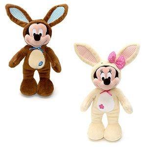Disney Minnie Mouse and Mickey Mouse Bunny Easter Rabbit Plush Toy