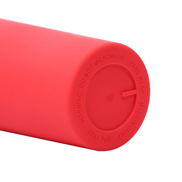 710ml de doble pared de plástico de tumbler a granel reutilizable delgado 24 oz de acrílico tumbler con tapa y paja para el agua café helado té fin de tacto suave