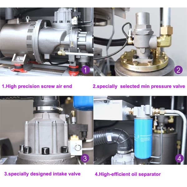 10HP JAGUAR 7.5KW Air Compressor Coaxial Direct Drive Screw Compressor for Stationary
