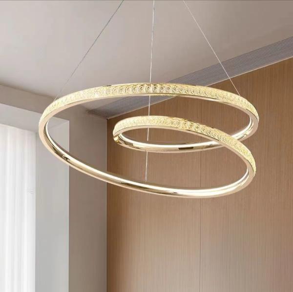 Moderne simple italien lumière de luxe salon salle à manger chambre à coucher lustre anneau minimaliste de haut niveau