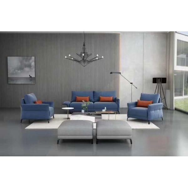 Fabric / Leather Cushion 2 Seater Contemporary Living Room Sofa