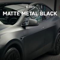 Película de protección de pintura de color TPU negro de metal mate Película de envoltura para automóviles de vinilo 7.5mil K-089