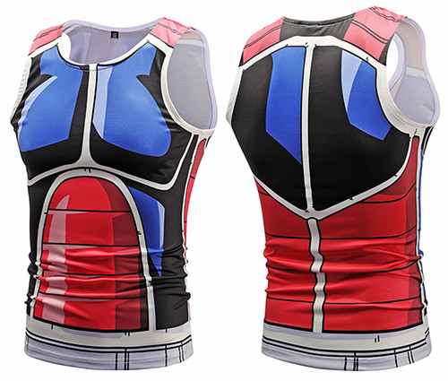 Colorful Cartoon Sleeveless Custom Anime T Shirts Sublimation Printing