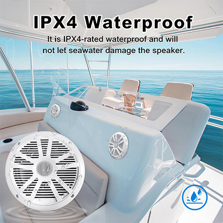 6.5 pouces bateau 2 voies haut-parleur marine IPX4 haut-parleur étanche pour les bateaux à grande vitesse et yachts