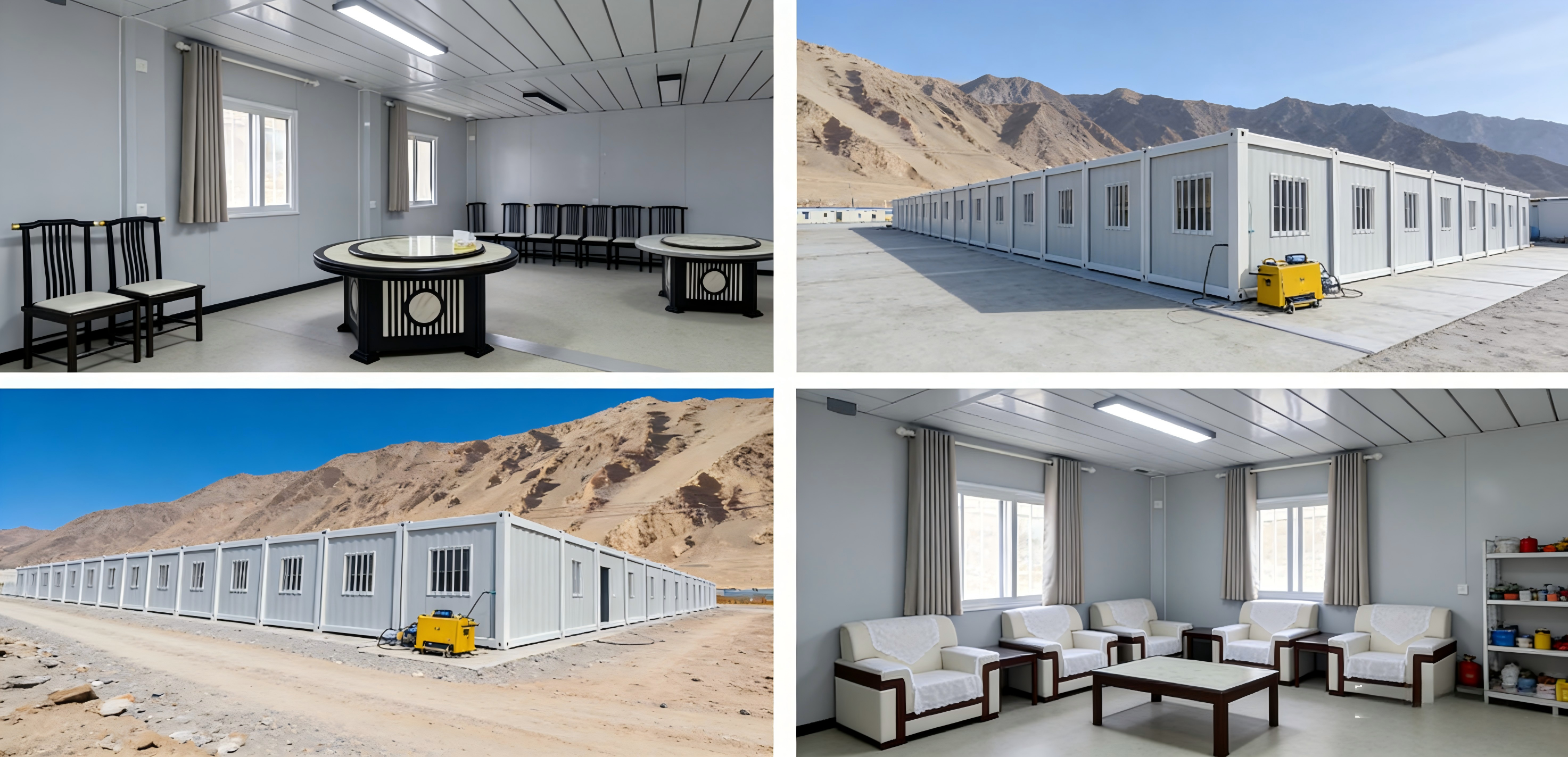 Insulated Modular Container House with Galvanized Steel Frame and Fireproof Design for Mining and Construction