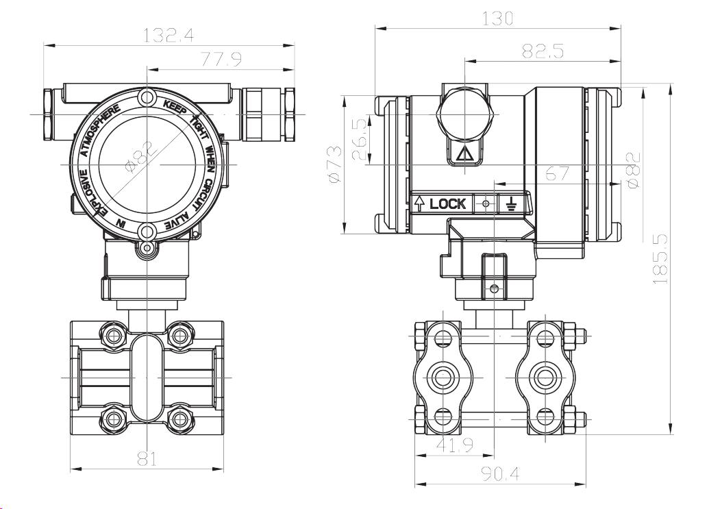 High Precision Differential Pressure Transmitter 4 20mA With HART Protocol