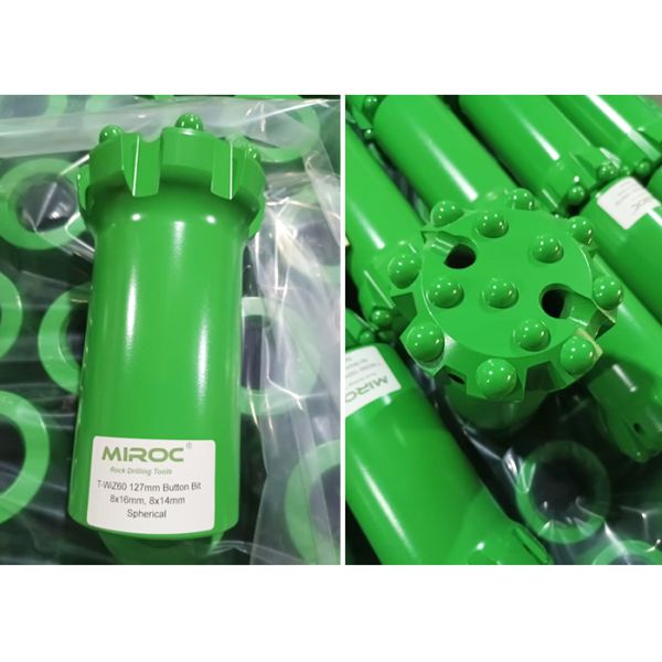 T-WIZ60 127mm Threaded Button Rock Drill Bit For Mining