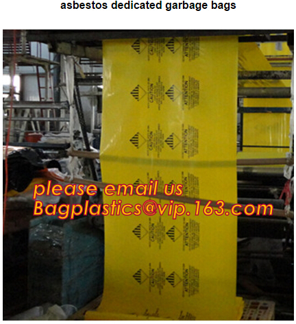 CONSTRUCT FILM, Asbestos bag, clean-up bags, disposable garbage bag thick plastic bag for asbestos