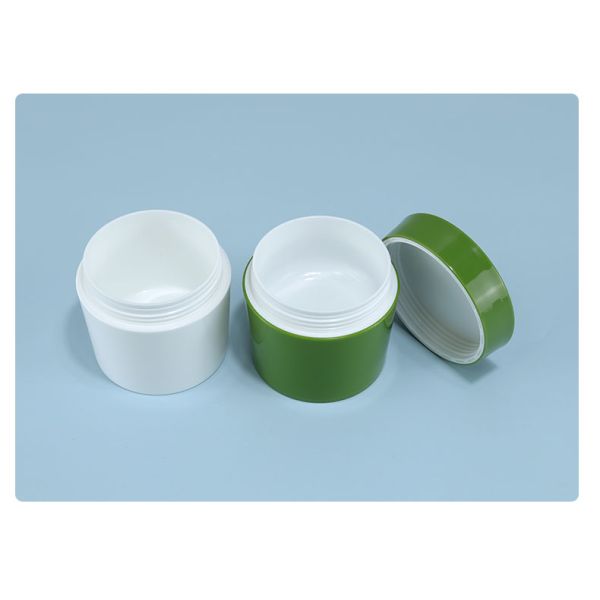 Autres produits cosmétiques 100 ml 200 ml capacité personnalisée Bouteille ronde en plastique de crème cosmétique avec remplissage répétable et bouchon en plastique