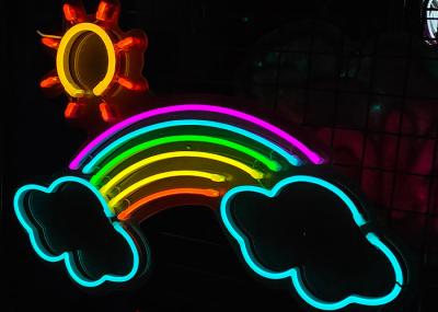 o sinal de néon feito sob encomenda do arco-íris conduziu a iluminação feito a mão da forma da placa acrílica do gel de silicone