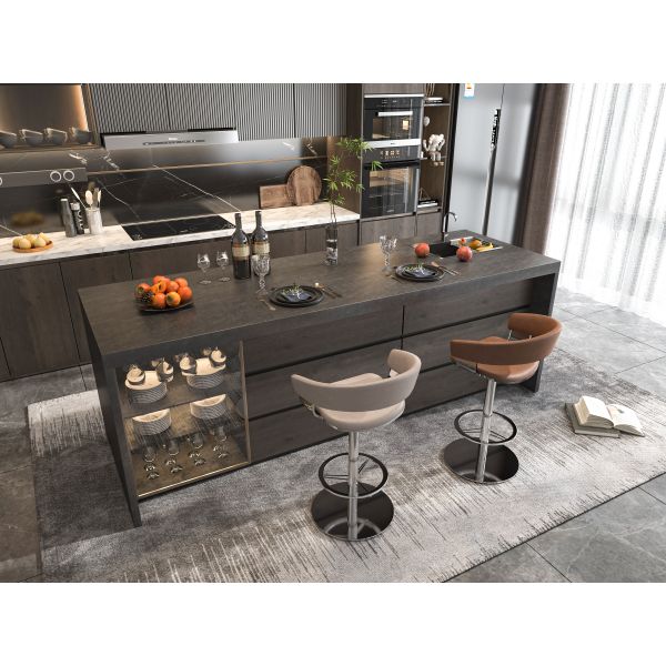 Customizable Kitchen Cabinets Factory Including Sink Backsplash Faucet For Villas