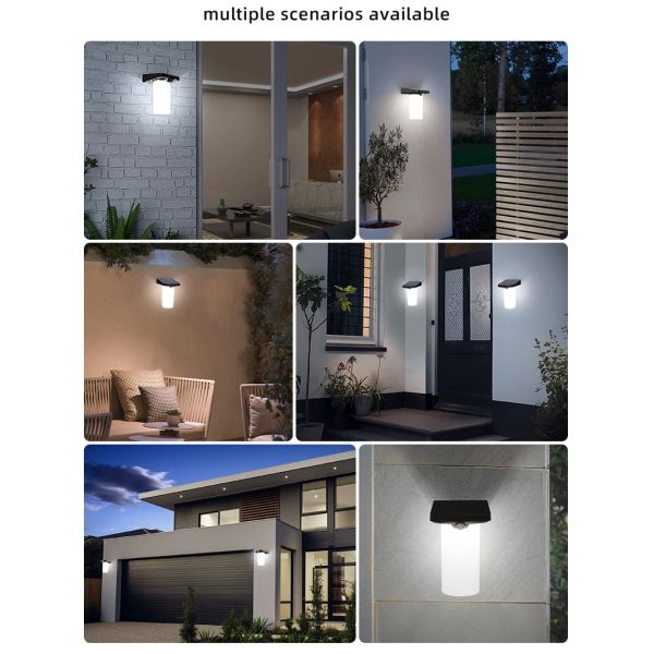 Outdoor Led Wall Light 6w White Light Motion Sensor Wall Lamp For Balconies Gardens Patios Backyard