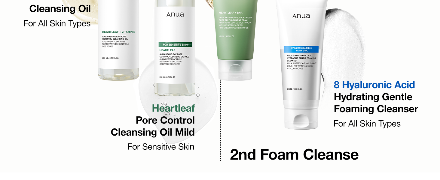 ODM Heartleaf Pore Control Moisturizing Facial Cleanser Oil For Face Makeup Blackhead Remover 6.76 Fl Oz