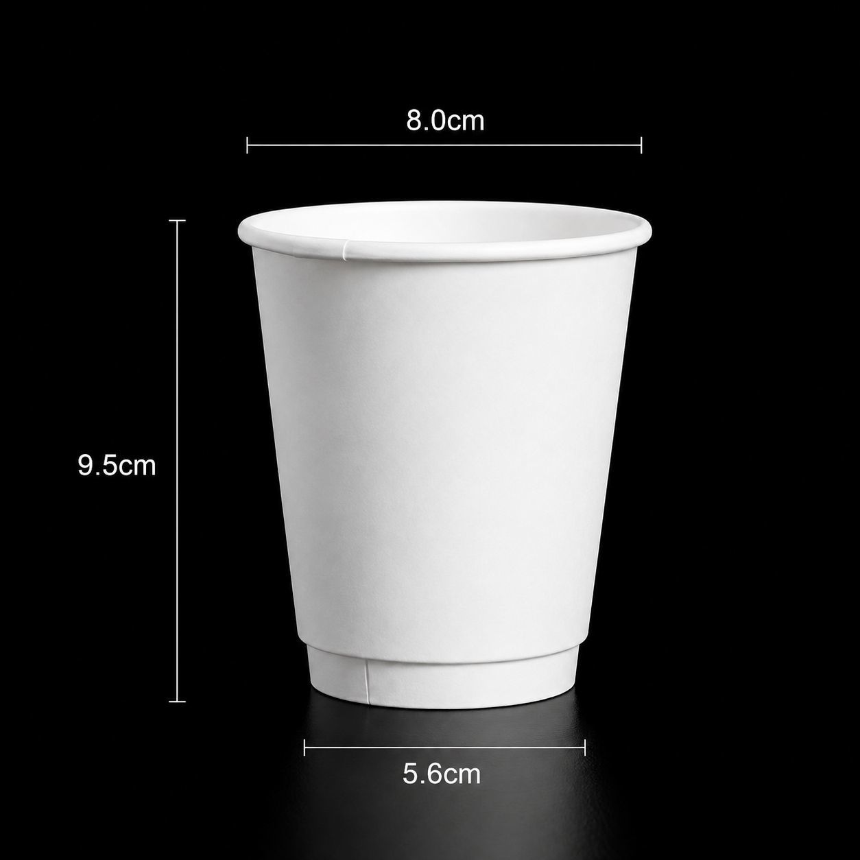 280ml Custom Paper Cups 80mm 8oz Double Wall Paper Cups For Hot Coffee And Tea