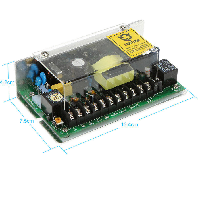 Door Access Control Power Supply 100-240v AC 12v DC 5A with Backup Battery Interface
