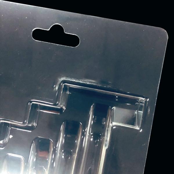 ISO9001 ISO14001 Embalagens em bolhas de PET transparente e selante para produtos de cuidados pessoais