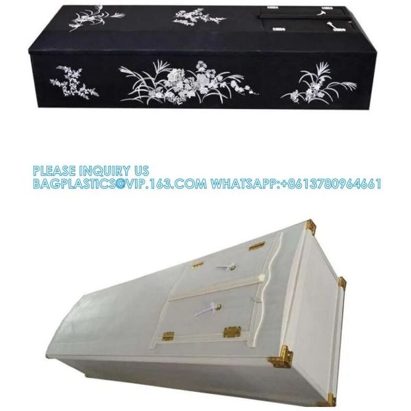 Japanese Plywood Casket Wooden Coffin With Flower Painting Casket Wooden Coffin OEM Japanese Wooden Coffin