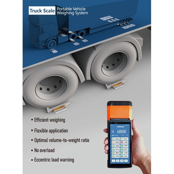 10-100 Tons Mobile Truck Scale with IP67 Protection and 12.5kg Weight