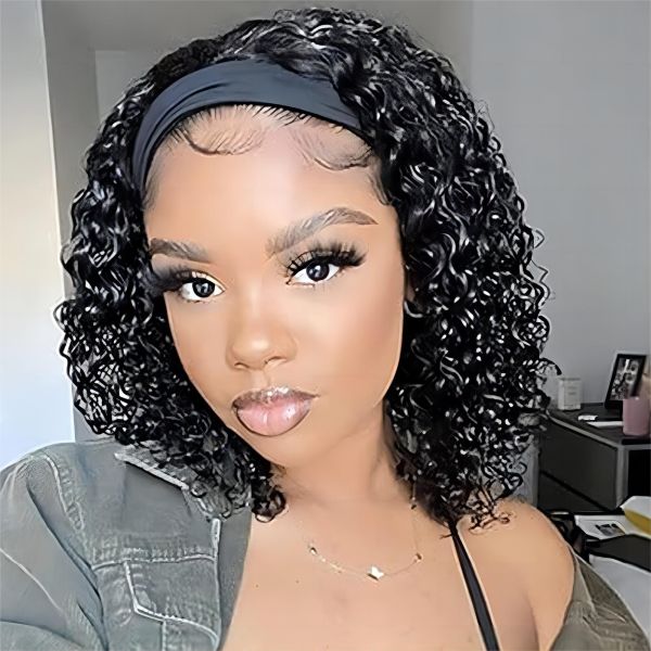 Lace Wig Type None Lace Wigs 100% Human Hair Headband Cuticle Aligned Raw Hair Wig