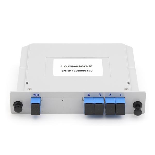 Single Mode SC UPC FTTx  Fiber PLC Splitter 1X4 Cassette Plug In Type