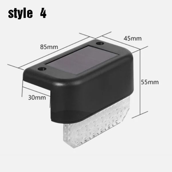 2700K Color Temperature Solar Fence Lights Stable Waterproof LED Solar Deck Lights 1-