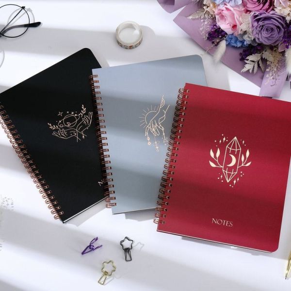 High Quality Custom LOGO Spiral Eco-friendly Hardcover A5 Notebook for Student Office Use Promotional Paper Cover Diary First