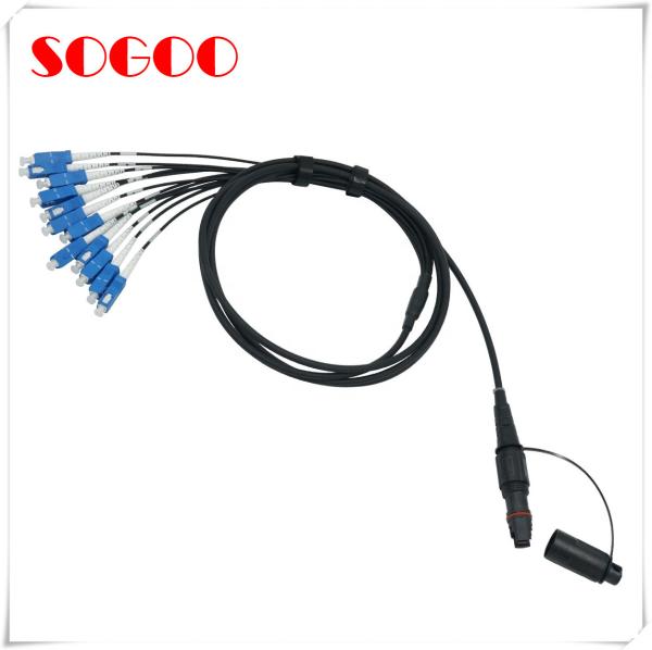 Waterproof 12 Core Tactical Breakout Fiber Optic Cable
