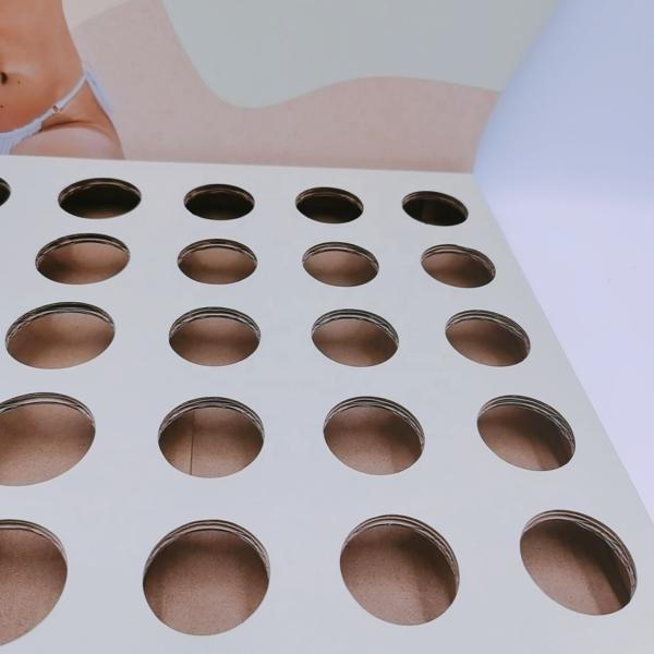Facial Serum PDQ Display Counter Corrugated Cardboard Table Top Display Rack Cosmetic Storage Display Box