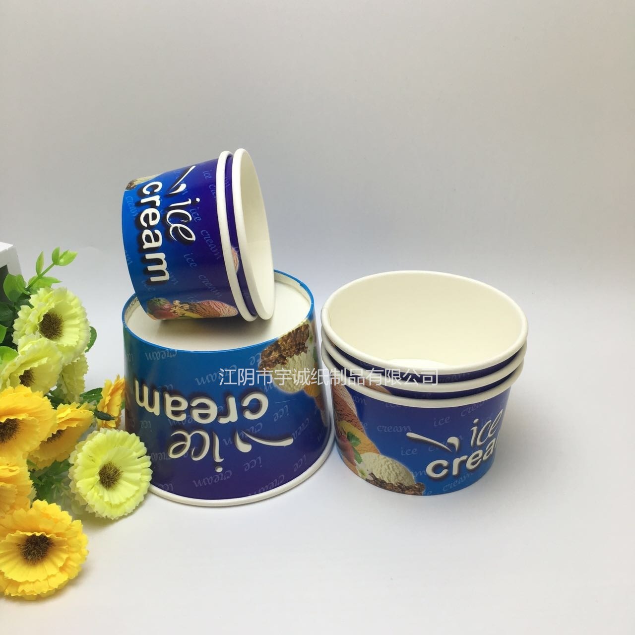 4.000kg Package Gross Weight Customized Flexo Printing Paper Bowl for Safe Ice Cream