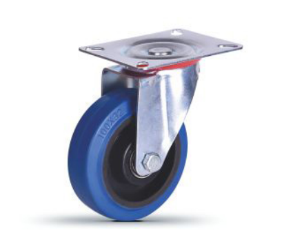 5 Inch Industrial PU Caster Wheel with Polyurethane Tread Double Ball Bearing and Non-Marking Design