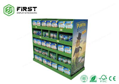 a impressão a cores 4C anunciou o suporte de exposição ondulado personalizado promoção do cartão do assoalho