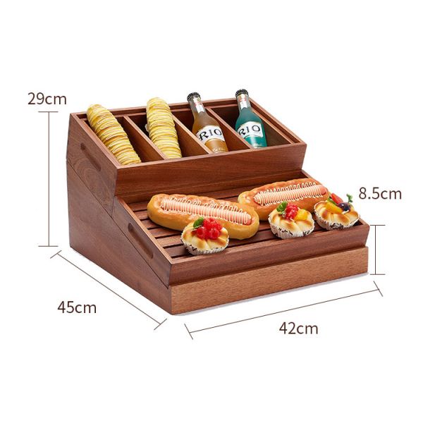 Wooden 2 3 Tier Snack Fruit Platter Candy Tray Dessert Display Shelf Decoration Wedding Cake Stand