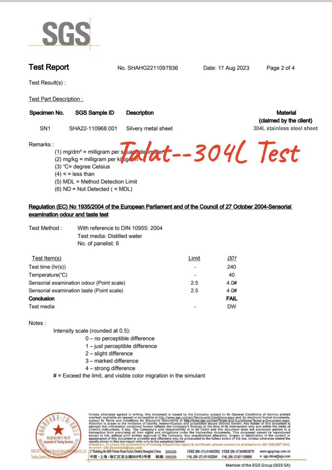 Wuxi Talat Steel Co., Ltd. Certifications