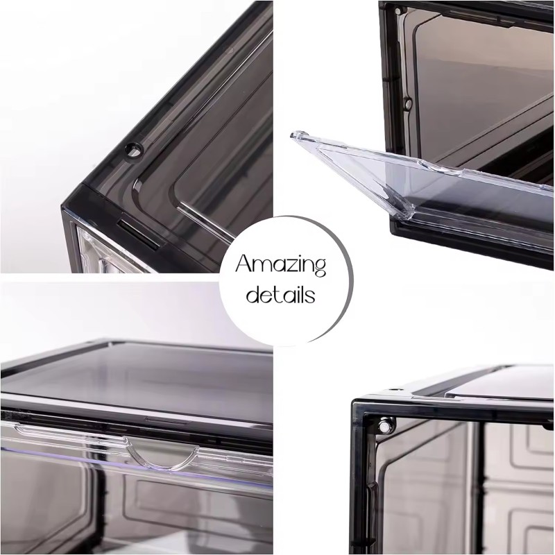 Spot New Products Space Saving Stackable Acrylic Shoe Organizer for Closet Sneaker Storage