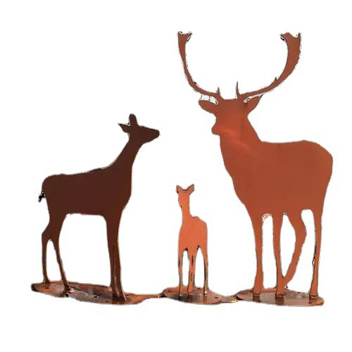 Horse Shape Cutting Garden Metal Ornaments High Durability Rust Resistant