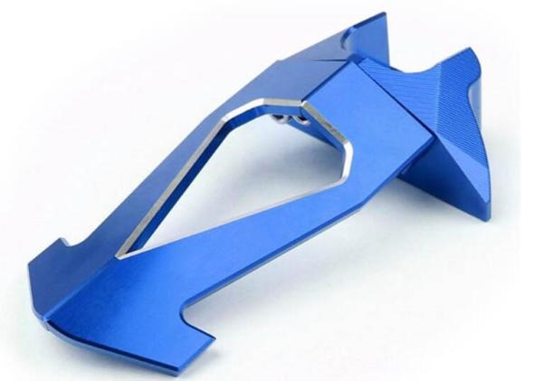 CNC do costume do volume alto que mói a cor azul anodizada para as peças mecânicas de alumínio