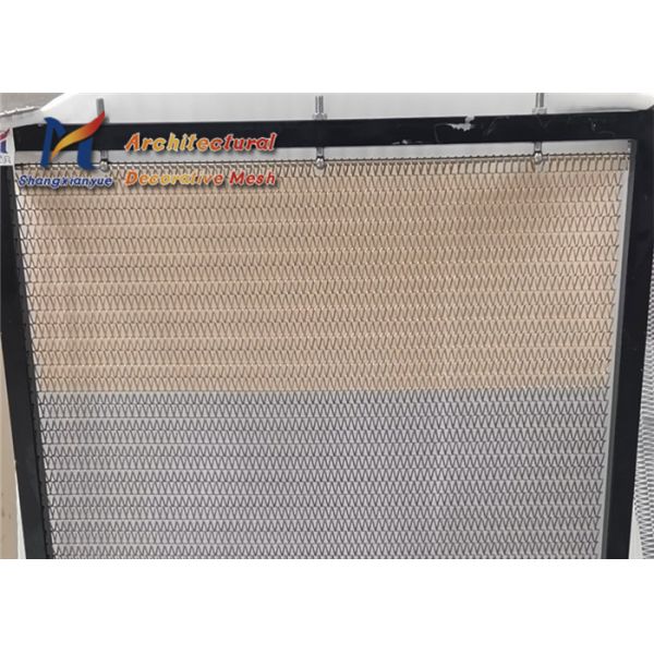 Архитектурноакустическая плита нержавеющей стали ячеистой сети спирали Drapery стены красочная