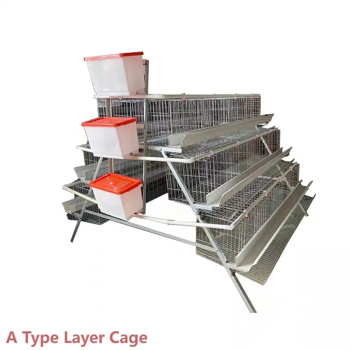 Hot Galvanized 3 Tiers 4 Tiers High Top A Type Layer Cage Chicken Brooder Box for Poultry Farming