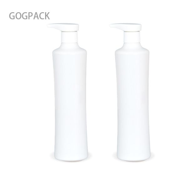 Custom Logo 350ml 1000ml Shampoo Packaging Bottle Round Hdpe Pump Bottle
