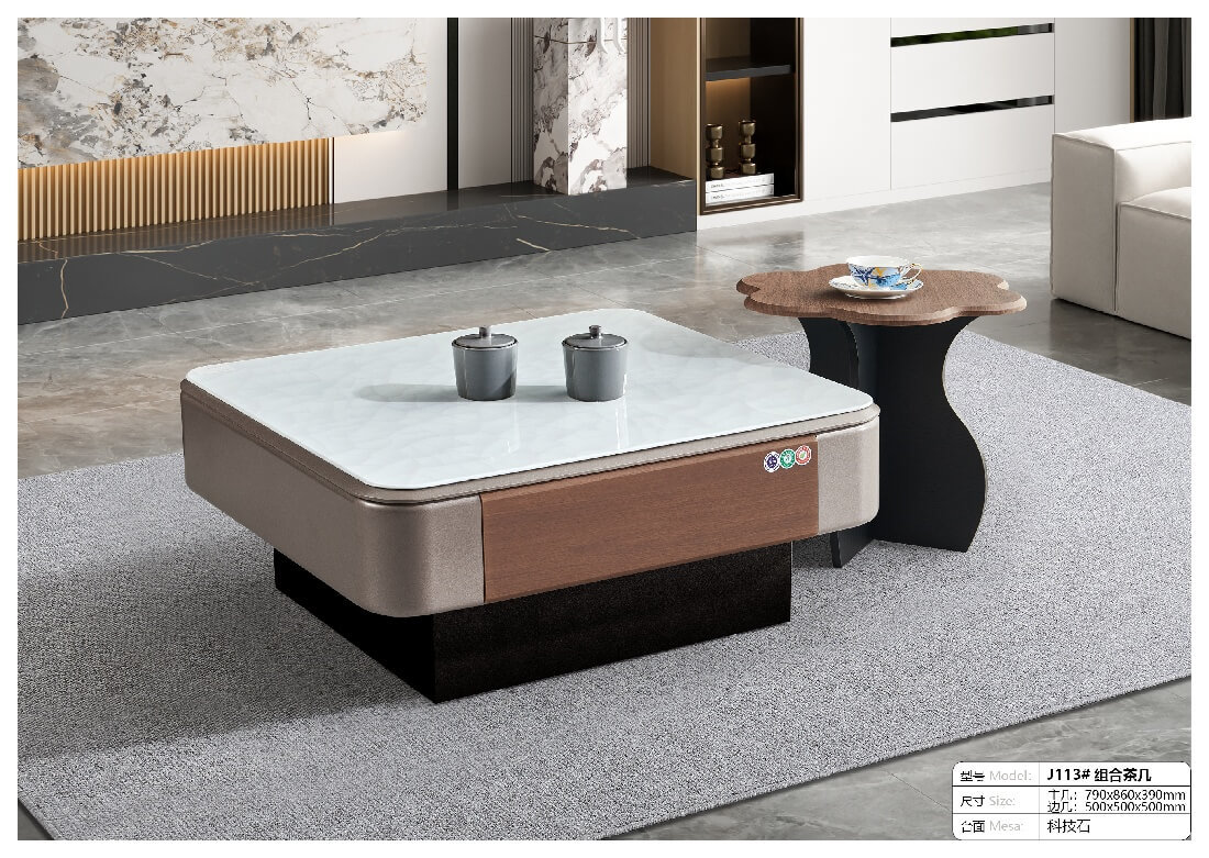 OEM / ODM Modern Nesting Coffee Table Set Custom Stone Top Coffee Tables
