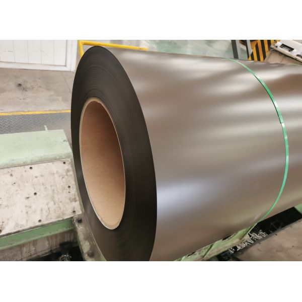 0.45mm 1200mm AZ150 PPGL Предварительно законченные цветные стальные катушки коричневый S320GD для кровельной облицовки