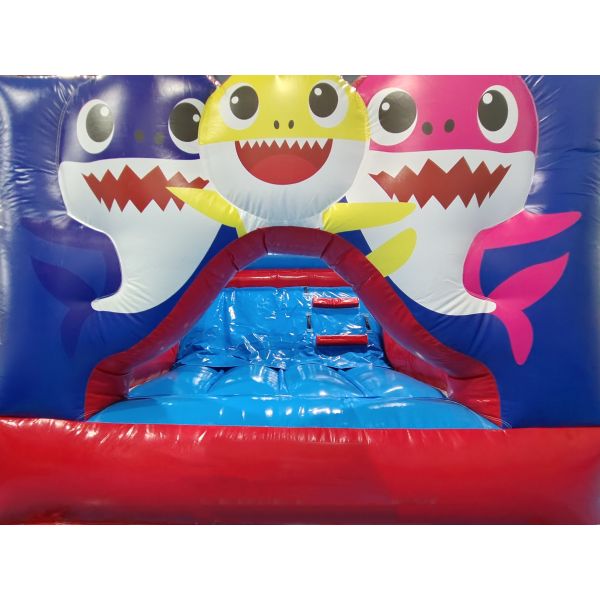 Огнеупорный 0,55 мм надувный скачок дом детская акула мультфильм тема взрыв вверх скачок дом