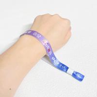 Fabrica Logotipo personalizado Pulseiras de tecido de tecido Regalo Para promoção e eventos Pulsera de tecido de comprimento ajustável