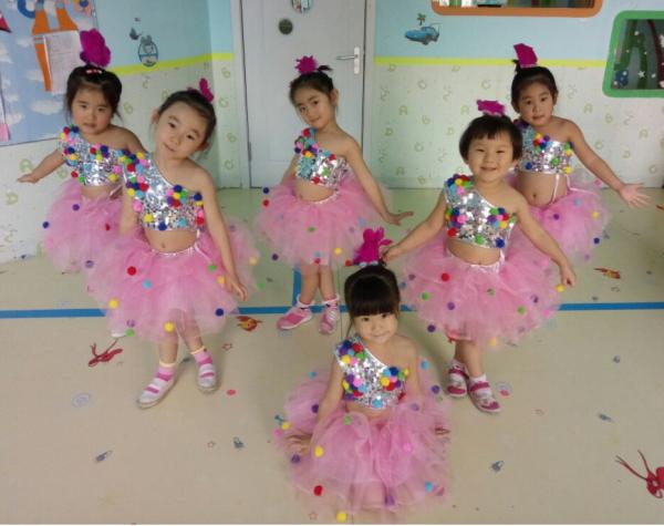 New style girl's sequins jazz performance stage dance costumes bitter fleabane gauze skirt